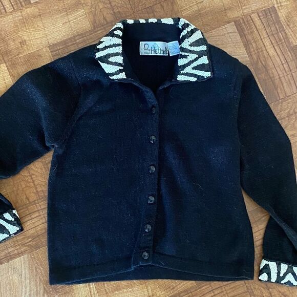 Design Options sequin zebra sweater - Picture 1 of 4